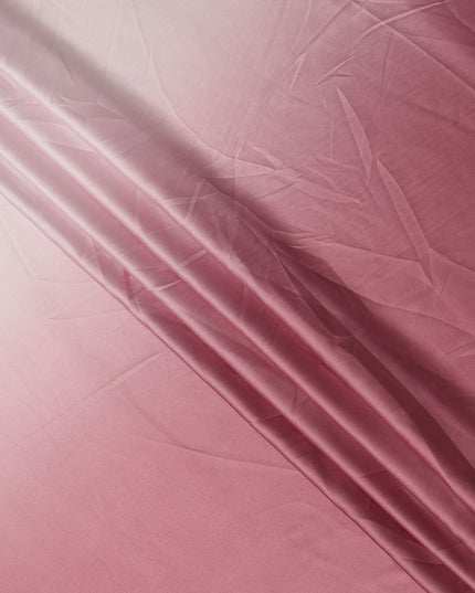 Blush Pink To Rose Ombre Plain Synthetic Satin Fabric 110 Cms Width Smooth Glossy Soft Draping Dress Material India-D28757 Regal Fabrics