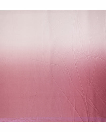 Blush Pink To Rose Ombre Plain Synthetic Satin Fabric 110 Cms Width Smooth Glossy Soft Draping Dress Material India-D28757 Regal Fabrics