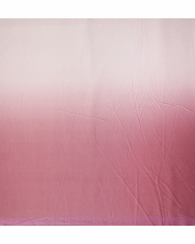 Blush Pink To Rose Ombre Plain Synthetic Satin Fabric 110 Cms Width Smooth Glossy Soft Draping Dress Material India-D28757 Regal Fabrics