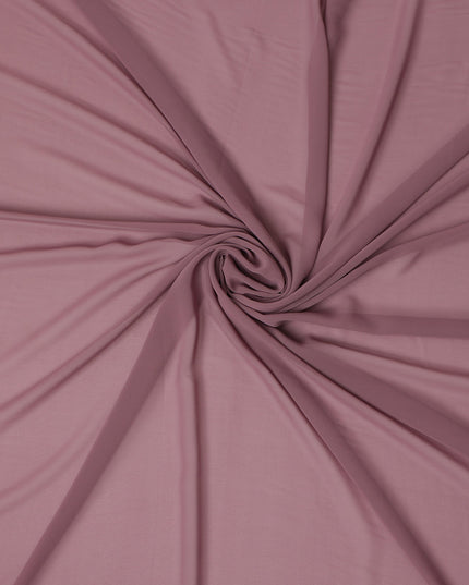 Dusty Mauve Pink Plain Synthetic Polyester Chiffon Fabric 110 Cms Width Lightweight Soft Flowing Dress Material India-D28763 Regal Fabrics