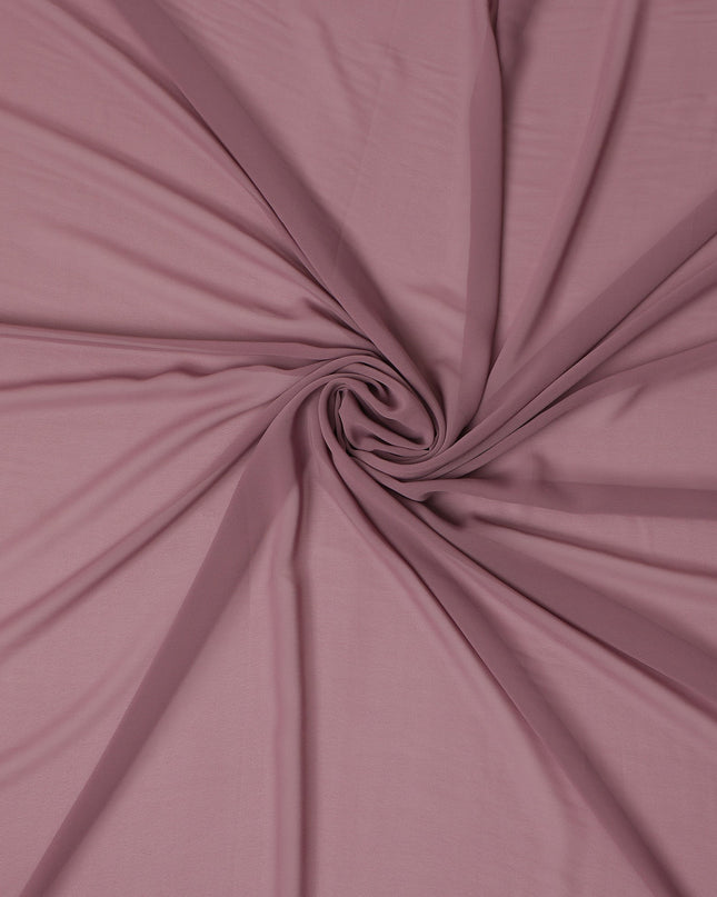 Dusty Mauve Pink Plain Synthetic Polyester Chiffon Fabric 110 Cms Width Lightweight Soft Flowing Dress Material India-D28763 Regal Fabrics