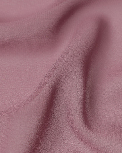 Dusty Mauve Pink Plain Synthetic Polyester Chiffon Fabric 110 Cms Width Lightweight Soft Flowing Dress Material India-D28763 Regal Fabrics