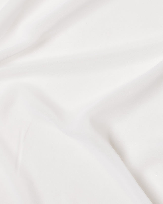 Pure White Plain Synthetic Polyester Chiffon Fabric 110 Cms Width Lightweight Soft Flowing Dress Material India-D28762 Regal Fabrics