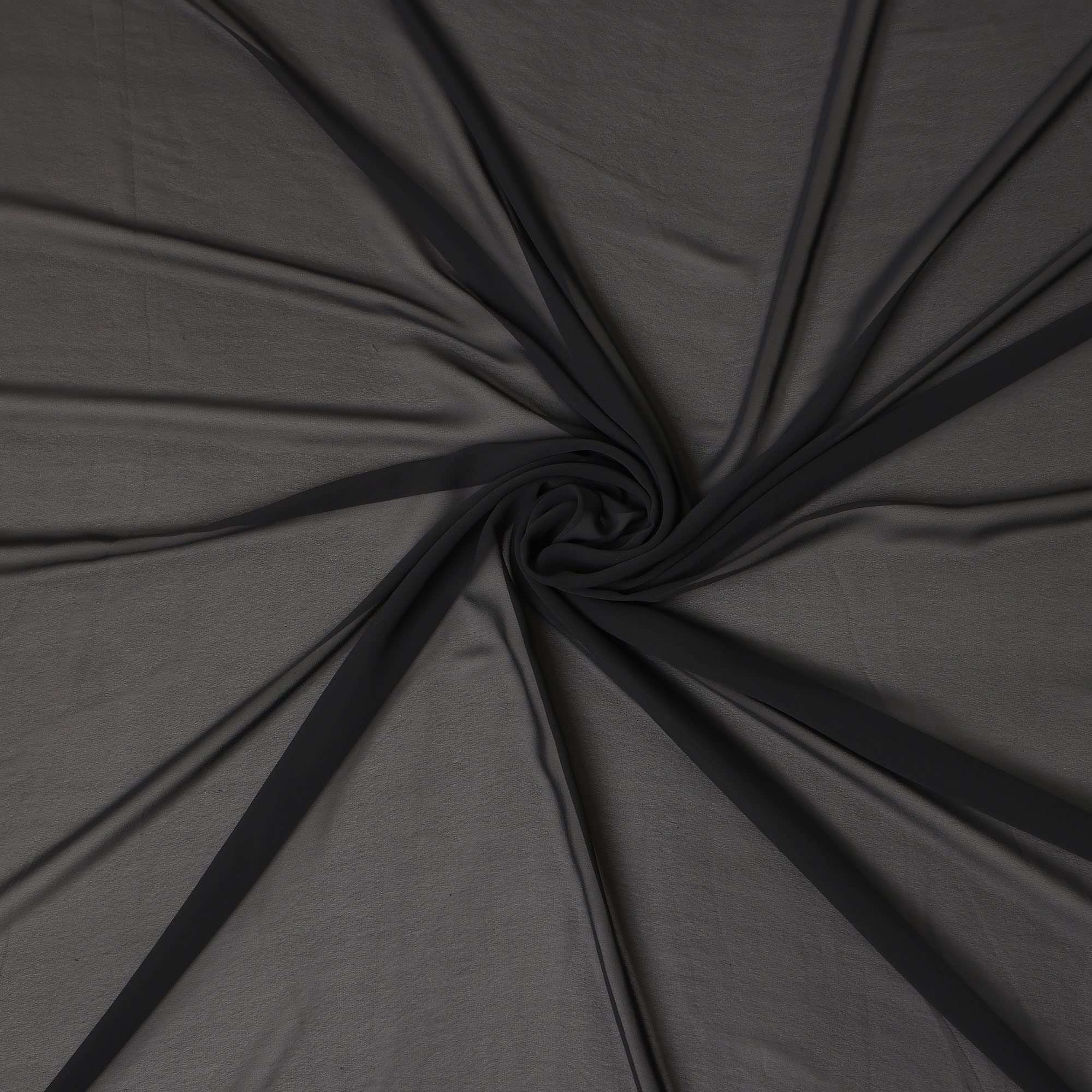 Charcoal Black Chiffon Fabric 110 Cms Width Regal Fabrics Charcoal Black Chiffon Fabric 110 Cms Width Regal Fabrics