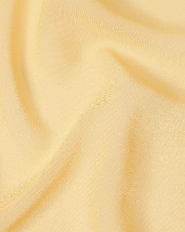 Soft Butter Yellow Plain Synthetic Polyester Chiffon Fabric 110 Cms Width Lightweight Soft Flowing Dress Material India-D28759 Regal Fabrics