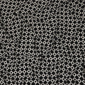 Black Geometric Pure Silk Crepe Fabric 110cm - 1515595