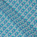Mint Green Blue Ikat Diamond Printed Pure Silk Crepe Fabric Lightweight Soft Draping Dress Material 110 Cms Width India Origin-D28791 Regal Fabrics