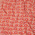 Peach Orange Pink Ikat Diamond Printed Pure Silk Crepe Fabric Lightweight Soft Draping Dress Material 110 Cms Width India Origin-D28790 Regal Fabrics