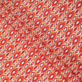 Peach Orange Pink Ikat Diamond Printed Pure Silk Crepe Fabric Lightweight Soft Draping Dress Material 110 Cms Width India Origin-D28790 Regal Fabrics