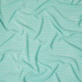 Aqua Green Abstract Geometric Line Printed Pure Silk Crepe Fabric Lightweight Soft Draping Dress Material 110 Cms Width India Origin-D28774 Regal Fabrics