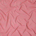 Coral Pink Abstract Geometric Line Printed Pure Silk Crepe Fabric Lightweight Soft Draping Dress Material 110 Cms Width India Origin-D28773 Regal Fabrics