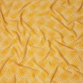 Mustard Yellow Geometric Wave Printed Pure Silk Crepe Fabric Lightweight Soft Draping Dress Material 110 Cms Width India Origin-D28771 Regal Fabrics