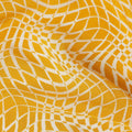 Mustard Yellow Geometric Wave Printed Pure Silk Crepe Fabric Lightweight Soft Draping Dress Material 110 Cms Width India Origin-D28771 Regal Fabrics