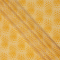 Mustard Yellow Geometric Wave Printed Pure Silk Crepe Fabric Lightweight Soft Draping Dress Material 110 Cms Width India Origin-D28771 Regal Fabrics