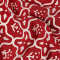 Red White Abstract Geometric Tile Printed Pure Silk Crepe Fabric Lightweight Soft Draping Dress Material 110 Cms Width India Origin-D28782 Regal Fabrics