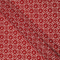 Red White Abstract Geometric Tile Printed Pure Silk Crepe Fabric Lightweight Soft Draping Dress Material 110 Cms Width India Origin-D28782 Regal Fabrics