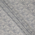 Grey White Abstract Spiral Printed Pure Silk Crepe Fabric Lightweight Soft Draping Dress Material 110 Cms Width India Origin-D28770 Regal Fabrics