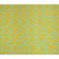 Turquoise Yellow Abstract Spiral Printed Pure Silk Crepe Fabric Lightweight Soft Draping Dress Material 110 Cms Width India Origin-D28768 Regal Fabrics