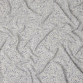 Grey White Paisley Floral Printed Pure Silk Crepe Fabric Lightweight Soft Draping Dress Material 110 Cms Width India Origin-D28786 Regal Fabrics