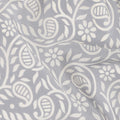 Grey White Paisley Floral Printed Pure Silk Crepe Fabric Lightweight Soft Draping Dress Material 110 Cms Width India Origin-D28786 Regal Fabrics