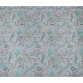 Grey Teal Paisley Floral Printed Pure Silk Crepe Fabric Lightweight Soft Draping Dress Material 110 Cms Width India Origin-D28793 Regal Fabrics