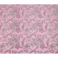 Pink Grey Paisley Floral Printed Pure Silk Crepe Fabric Lightweight Soft Draping Dress Material 110 Cms Width India Origin-D28794 Regal Fabrics