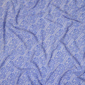 Royal Blue White Paisley Printed Pure Silk Crepe Fabric Lightweight Soft Draping Dress Material 110 Cms Width India Origin-D28796 Regal Fabrics
