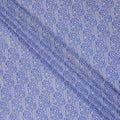 Royal Blue White Paisley Printed Pure Silk Crepe Fabric Lightweight Soft Draping Dress Material 110 Cms Width India Origin-D28796 Regal Fabrics