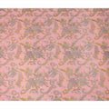 Peach Pink Paisley Floral Printed Pure Silk Crepe Fabric Lightweight Soft Draping Dress Material 110 Cms Width India Origin-D28792 Regal Fabrics