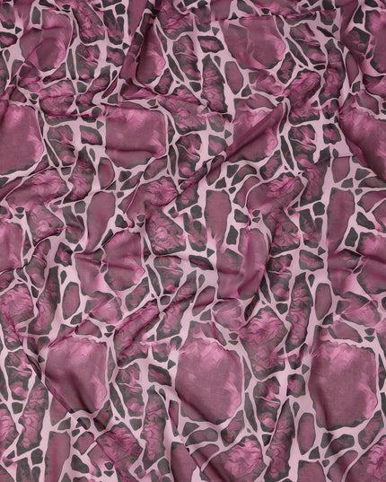 Rose Pink Abstract Stone Pattern Printed Cotton Voile Fabric Soft Lightweight Breathable Dressmaking Craft Fabric 150 Cms Width Indian Origin-D28628 Regal Fabrics