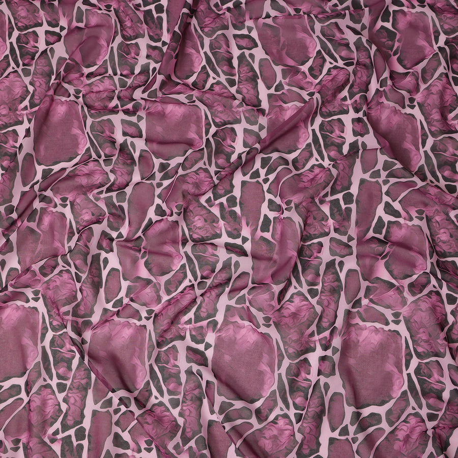 Rose Pink Abstract Stone Pattern Printed Cotton Voile Fabric Soft Lightweight Breathable Dressmaking Craft Fabric 150 Cms Width Indian Origin-D28628 Regal Fabrics