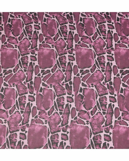 Rose Pink Abstract Stone Pattern Printed Cotton Voile Fabric Soft Lightweight Breathable Dressmaking Craft Fabric 150 Cms Width Indian Origin-D28628 Regal Fabrics