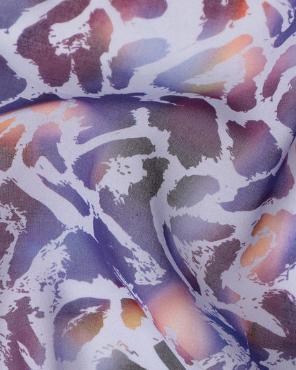 Lavender Multicolor Abstract Printed Cotton Voile Fabric Soft Lightweight Breathable Dressmaking Craft Fabric 150 Cms Width Indian Origin-D28622 Regal Fabrics
