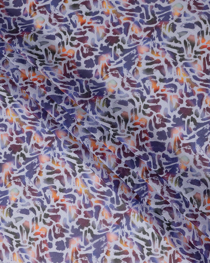 Lavender Multicolor Abstract Printed Cotton Voile Fabric Soft Lightweight Breathable Dressmaking Craft Fabric 150 Cms Width Indian Origin-D28622 Regal Fabrics