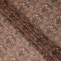 Brown Floral Printed Traditional Sudanese Thobe Pure Cotton Voile Fabric 4.5 Meters Length 140 Cms Width Lightweight Breathable Soft Draping Material for Women Ethnic Wear-D28579 - Regal Fabrics