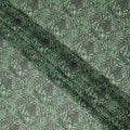 Green Floral Printed Traditional Sudanese Thobe Pure Cotton Voile Fabric 4.5 Meters Length 140 Cms Width Lightweight Breathable Soft Draping Material for Women Ethnic Wear-D28578 - Regal Fabrics