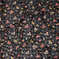 Black Floral Printed Traditional Sudanese Thobe Pure Cotton Voile Fabric 4.5 Meters Length 140 Cms Width Lightweight Breathable Soft Draping Material for Women Ethnic Wear-D28575 - Regal Fabrics