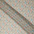 Beige Multicolor Floral Jacquard Cotton Voile Fabric Soft Lightweight Breathable Textured Dressmaking Craft Fabric 150 Cms Width Indian Origin-D28632 Regal Fabrics