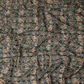 Teal Floral Printed Traditional Sudanese Thobe Pure Cotton Voile Fabric 4.5 Meters Length 140 Cms Width Lightweight Breathable Soft Draping Material for Women Ethnic Wear-D28574 - Regal Fabrics