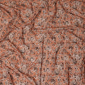 Peach Floral Printed Traditional Sudanese Thobe Pure Cotton Voile Fabric 4.5 Meters Length 140 Cms Width Lightweight Breathable Soft Draping Material for Women Ethnic Wear-D28569 - Regal Fabrics