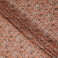 Peach Floral Printed Traditional Sudanese Thobe Pure Cotton Voile Fabric 4.5 Meters Length 140 Cms Width Lightweight Breathable Soft Draping Material for Women Ethnic Wear-D28569 - Regal Fabrics