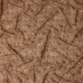 Beige Floral Printed Traditional Sudanese Thobe Pure Cotton Voile Fabric 4.5 Meters Length 140 Cms Width Lightweight Breathable Soft Draping Material for Women Ethnic Wear-D28571 - Regal Fabrics