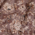 Brown Floral Printed Traditional Sudanese Thobe Pure Cotton Voile Fabric 4.5 Meters Length 140 Cms Width Lightweight Breathable Soft Draping Material for Women Ethnic Wear-D28570 - Regal Fabrics
