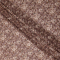 Brown Floral Printed Traditional Sudanese Thobe Pure Cotton Voile Fabric 4.5 Meters Length 140 Cms Width Lightweight Breathable Soft Draping Material for Women Ethnic Wear-D28570 - Regal Fabrics
