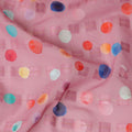Pink Multicolor Polka Dot Traditional Sudanese Thobe Pure Cotton Voile Fabric 4.5 Meters Length 140 Cms Width Lightweight Breathable Soft Draping Material for Women Ethnic Wear Sewing Craft-D28567 - Regal Fabrics