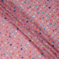 Pink Multicolor Polka Dot Traditional Sudanese Thobe Pure Cotton Voile Fabric 4.5 Meters Length 140 Cms Width Lightweight Breathable Soft Draping Material for Women Ethnic Wear Sewing Craft-D28567 - Regal Fabrics