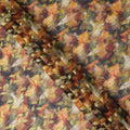 Orange Earthy Abstract Ikat Cotton Voile 150cm