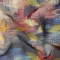 Multicolor Abstract Ikat Cotton Voile Fabric 150cm