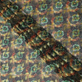 Dark Green Floral Printed Cotton Voile 150cm