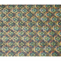Dark Green Floral Printed Cotton Voile 150cm